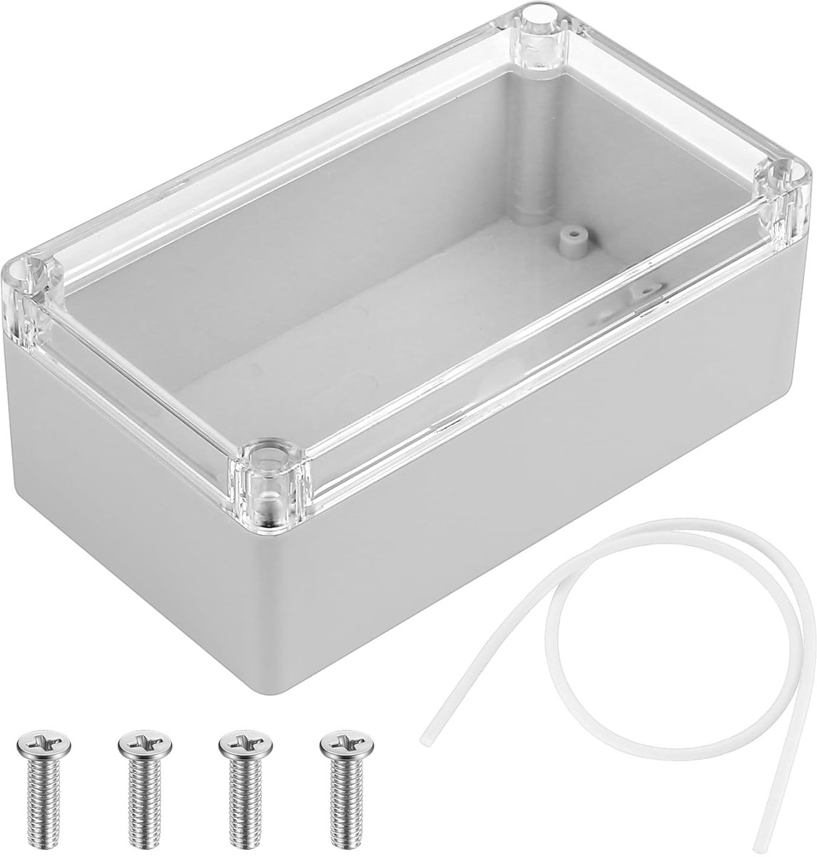 plastic elektronische behuizing waterdichte IP65 lege kunststof behuizing met helder deksel, industriële aansluitdoos, verdeeldoos