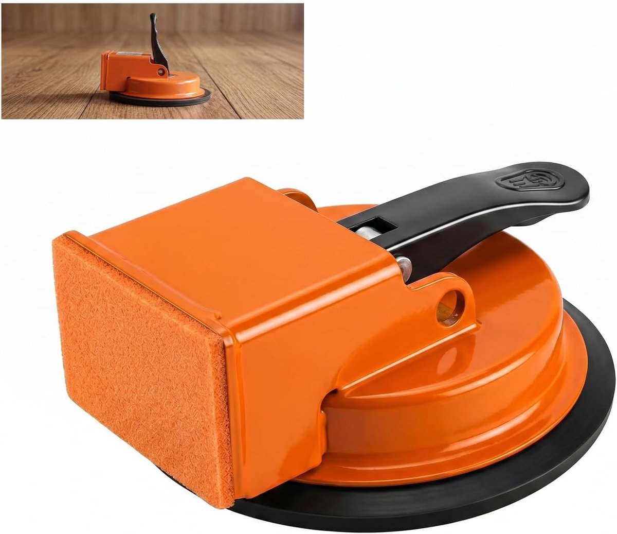 zuignap Floor Gap Fixer Tool fixator laminaat reparatie vloergaten fixeergereedschap zuignap tegels zuignap laminaat zuignappen sterke zuignap voor glas marmer laminaat, oranje