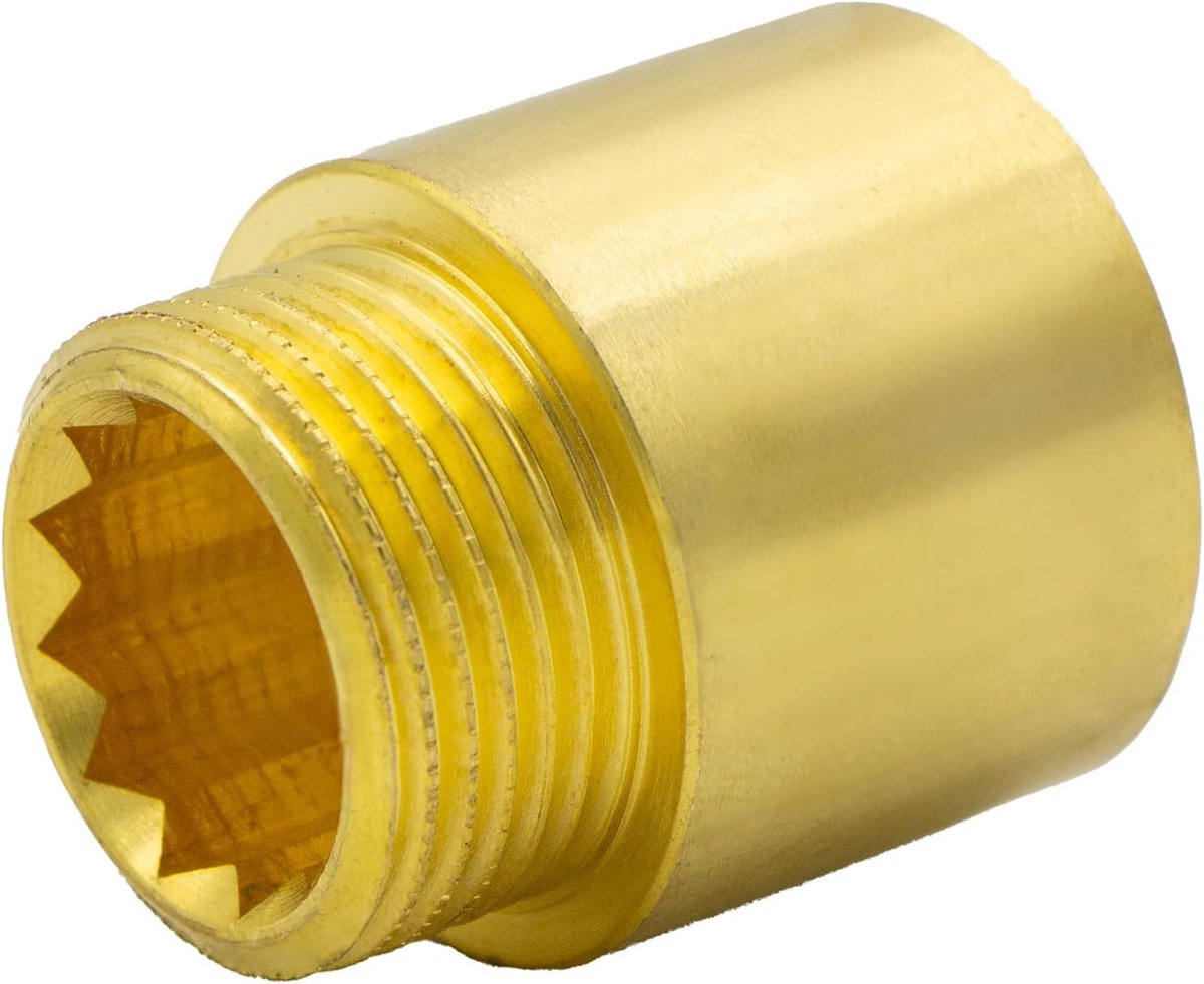 Kraanverlenging 16485, 1/2 inch x 15 mm, messing, geschikt voor drinkwater, volgens DIN 3523