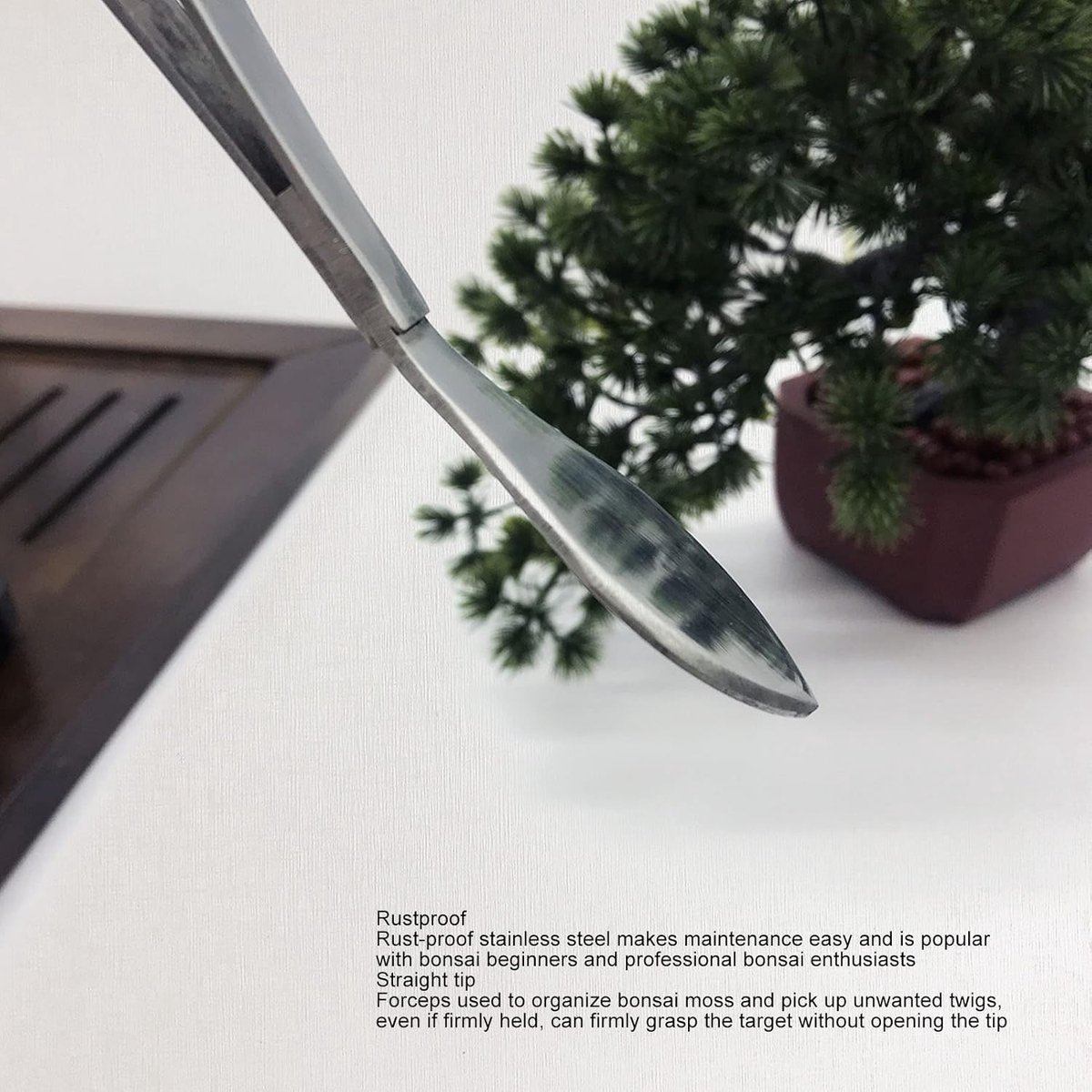 Bonsai Pincet - Tuin Schep - Planten Verzorgen - Roestvrij Staal - 22 cm Lengte - Zilver