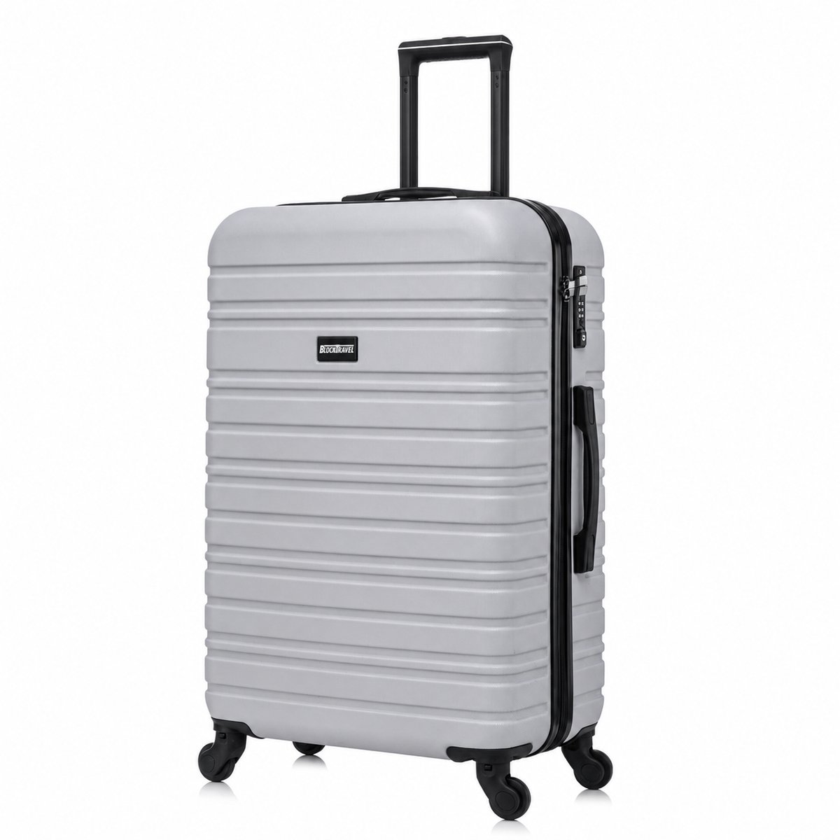 BlockTravel® Reiskoffer Groot 74L - Grote Koffer met TSA-slot - Reiskoffer met Wielen - Valies Grote Koffer - 4 Spinner Wielen - Lichtgewicht Koffer - Ruimbagage Koffer - Koffer Large - 72cm - Zilver