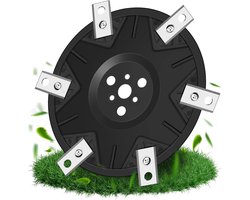 Zaagblad met 6 bladen, compatibel met Worx Landroid, M500, M700, WR167E, WR141E, Vision M600, glasvezelversterkte lemmetschijf met 6 messen voor robotgrasmaaiers