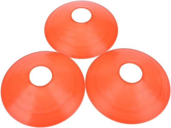 Sport Trainingskegels - Markering Schijven - Sport Training - Buigzaam Duurzaam Materiaal - 10 Stuks - Oranje — afbeelding 4