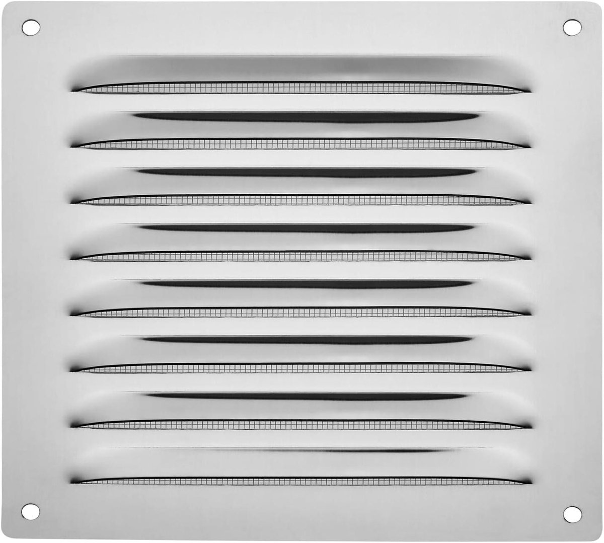 Ventilatierooster - Afvoerluchtrooster Wandrooster - Efficiënte Luchtcirculatie - Met Insectenbescherming - 150 x 150 mm - Geborsteld RVS
