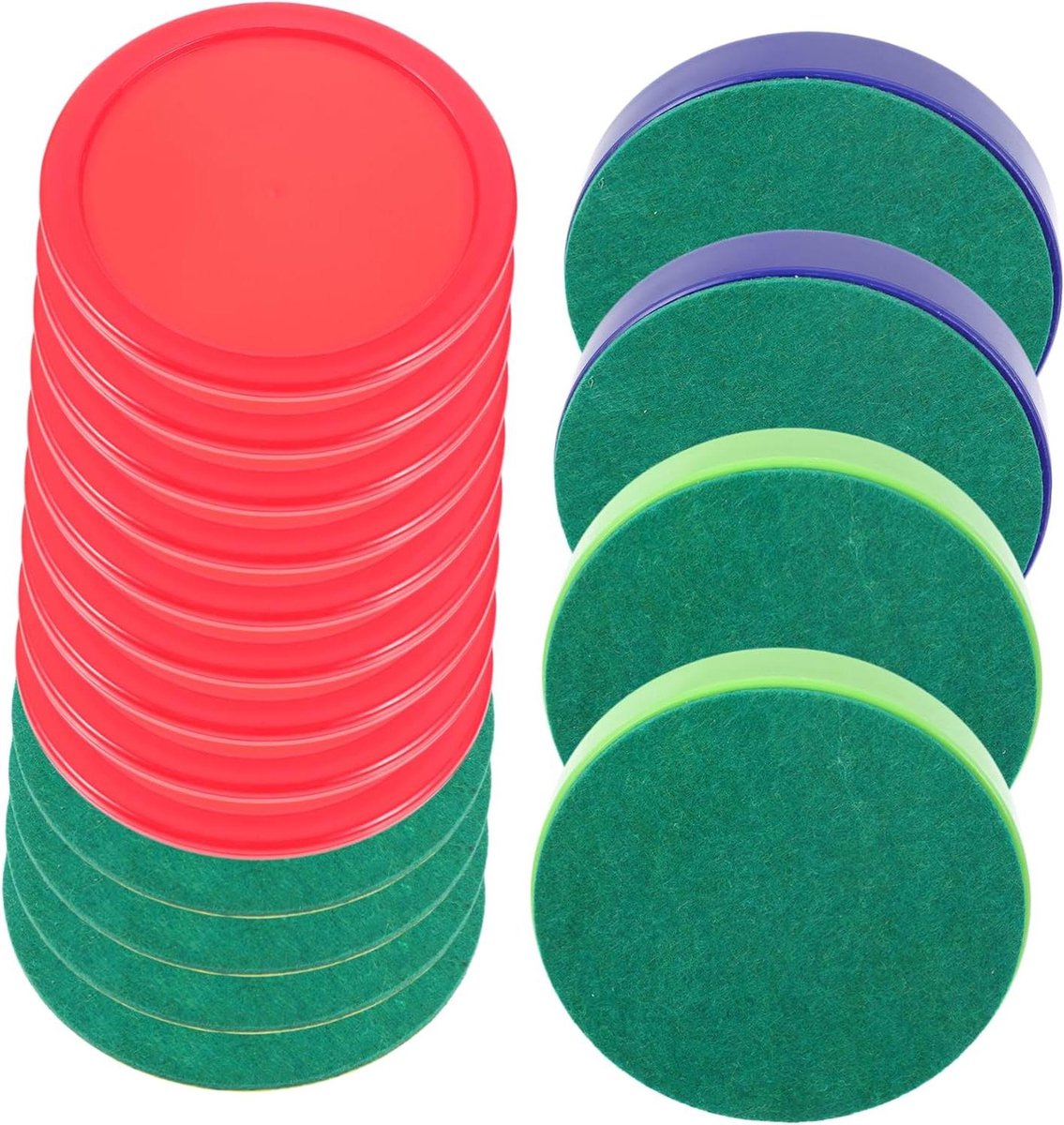 Airhockey Set - Pucks en Paddles - Tafelspellen - Milieuvriendelijk Materiaal - 9.6 cm - Meerdere kleuren
