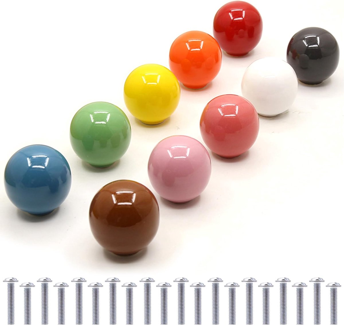 Knoppen 10 Stuks Kleurrijke Kastknoppen Meubelknoppen Levendige Furniture Knobs Meubelgrepen Knoppen voor Commode Laden Kinderkamer