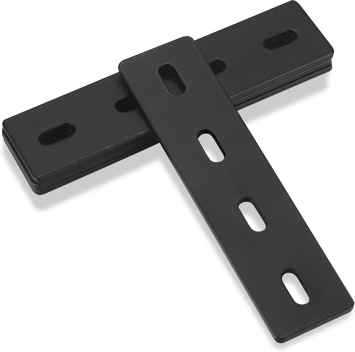 4 st Zware Last Meubelreparatie Platen, Platte Stalen Koppeling Plaat, Gatenhoudende Metalen Koppeling platen, 155x38x4mm voor Meubels Kasten Planken