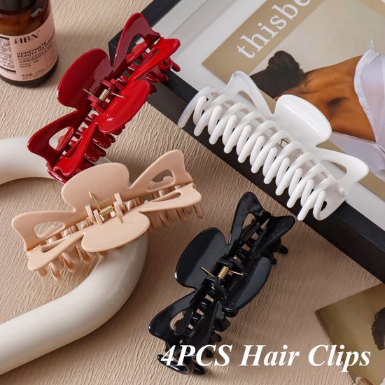 4 stuks wolken klauwclips, zachte flexibole comfortabele klauwclips, flexibele klauwclips, paardenstaart haarspelden voor dik of fijn haar, schoonheidsaccessoi — afbeelding 3
