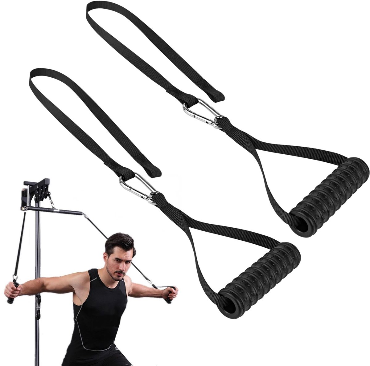Fitnessapparatuur voor thuis, tricepstouw, weerstandstouw voor biceps-oefeningen, fitnessstudio-accessoires, multifunctioneel apparaat voor de sportschool thuis