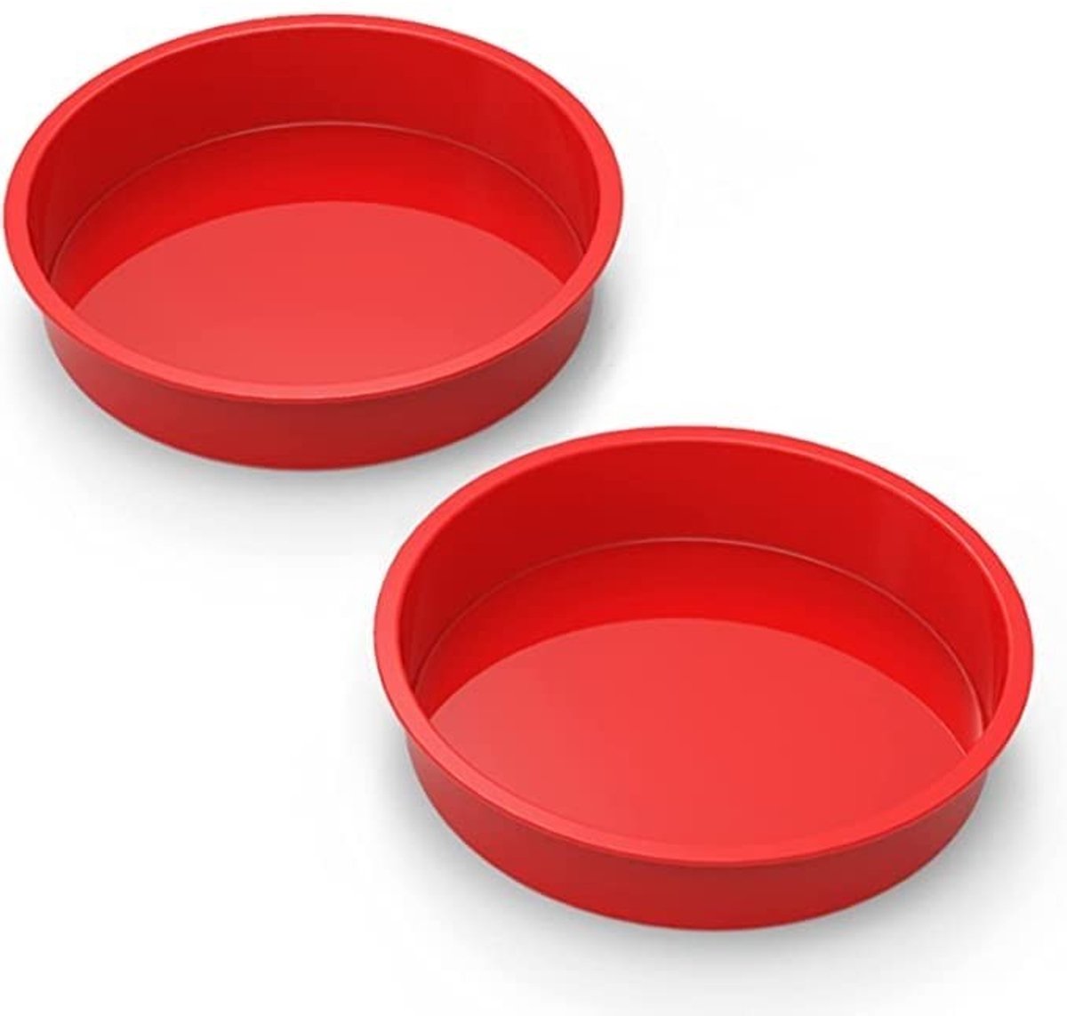 Dailygoods- Siliconen Bakvorm 24 cm Rond - 2 Stuks - Hittebestendig tot 450°C - Antiaanbaklaag - Gemakkelijk te Reinigen - BPA-vrij - Taartvorm