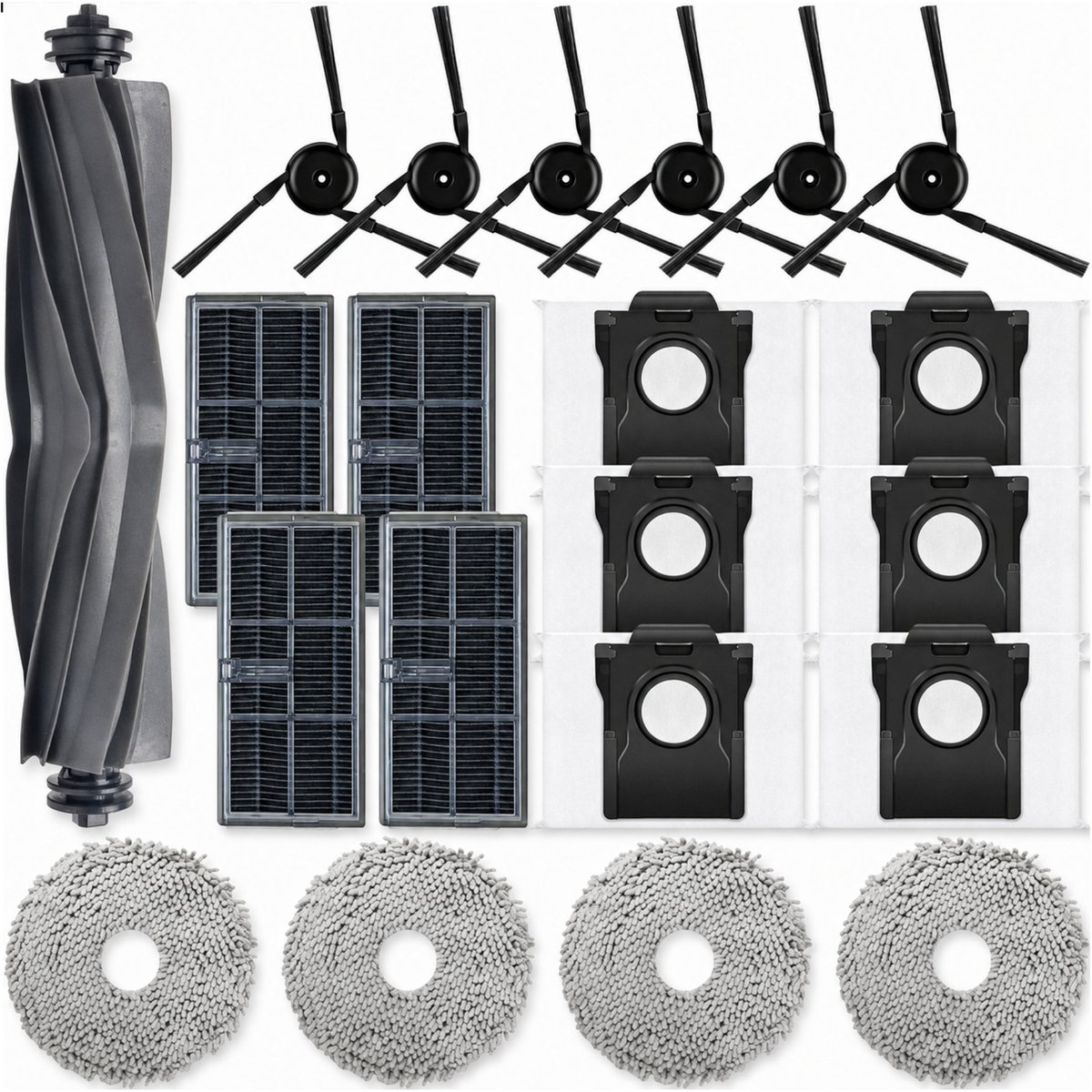 ZENC® Accessoireset Geschikt voor Dreame X40 Ultra/L40 Ultra Robotstofzuiger - HEPA-filters - Borstel - Stofzakken - Dweilpads - Onderhoudsset
