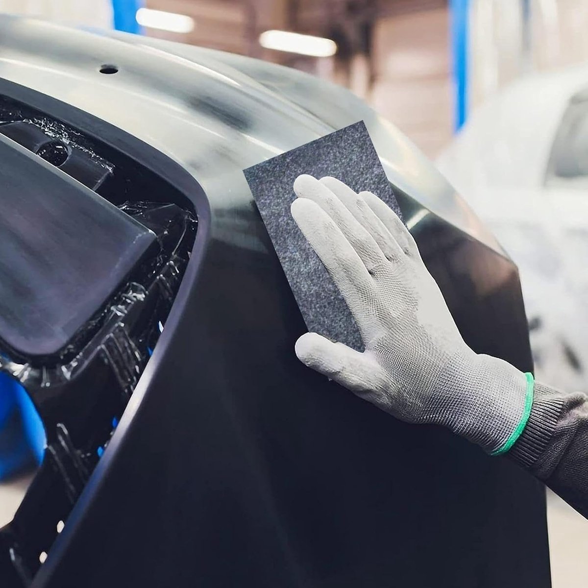 Krassenverwijderaar Doek - Lak Reparatie - Auto Herstellen - Nanotechnologie - 5 x 5 cm - Grijs – foto 2