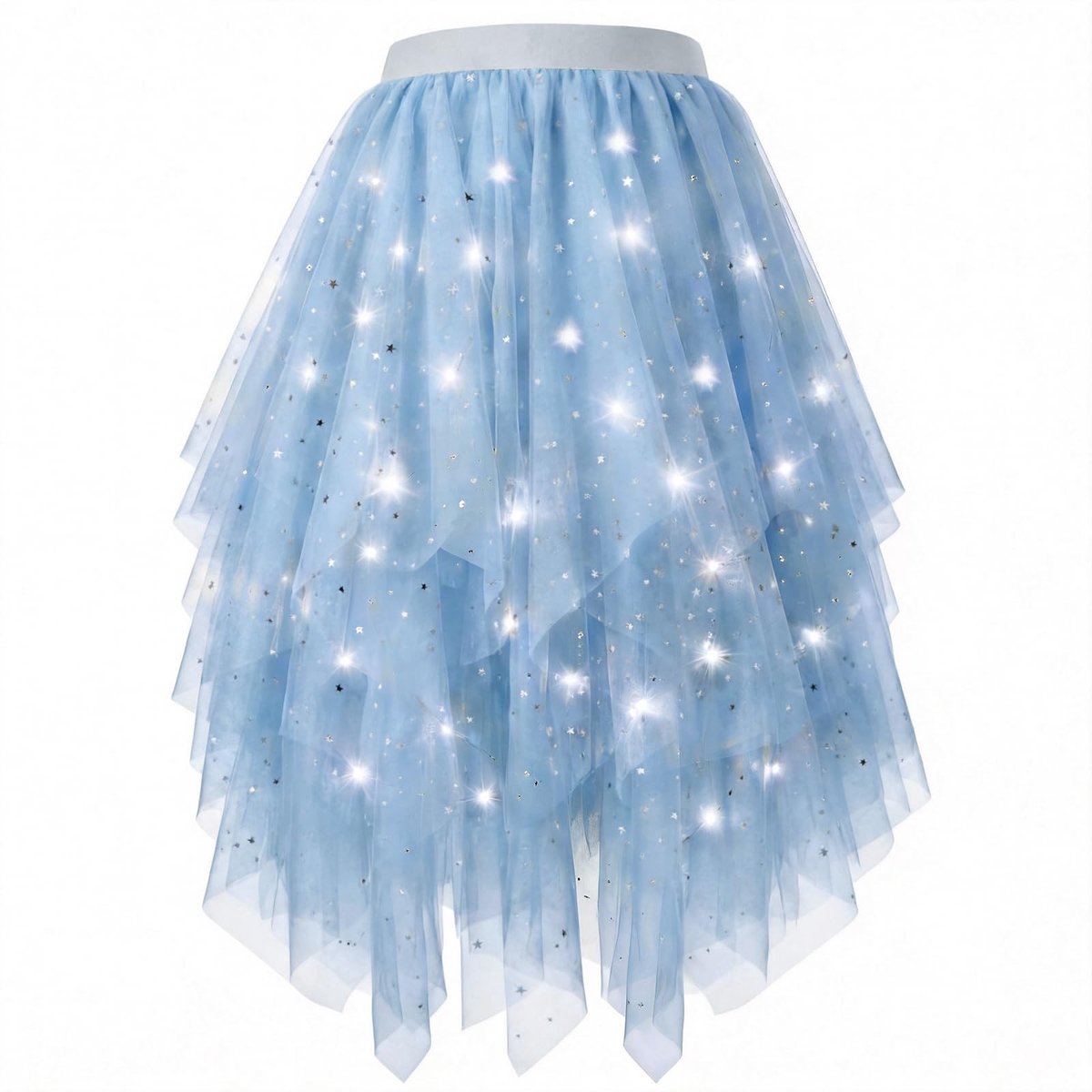 Dailygoods - Tule Rok voor Dames met Lichtketting en Pailletten