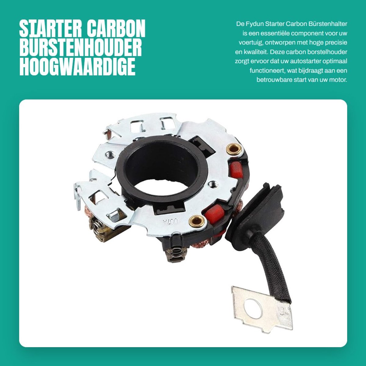 Dailygoods- Bürstenhalter Starter - Carbon Bürstenhalter - Autostarter - Geschikt voor diverse voertuigen - Hoogwaardige kwaliteit - Duurzaam materiaal