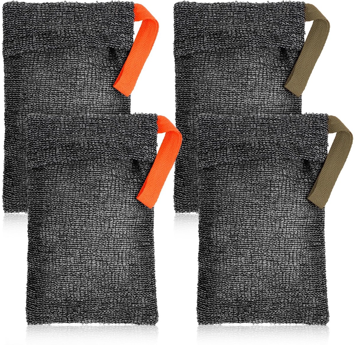 Dailygoods- Zeepzakje 4 Stuks - Exfoliërende Mesh - Zeephouder voor Douche - Peeling Spons - Schimmelbestendig - Voor Lichaamsverzorging - Zeepspons