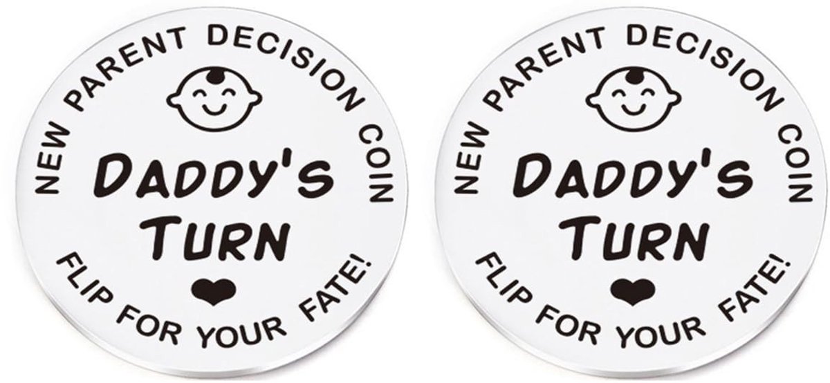 Dailygoods - Grappige Beslissingsmunt voor Ouders als Cadeau