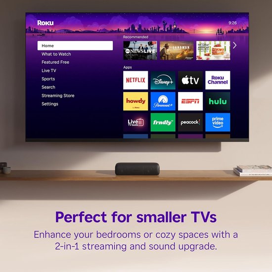 Soundbar met Streaming - Soundbar speaker - Thuisentertainment - Verbeterde Spraakhelderheid - N.v.t. - Paars — afbeelding 2