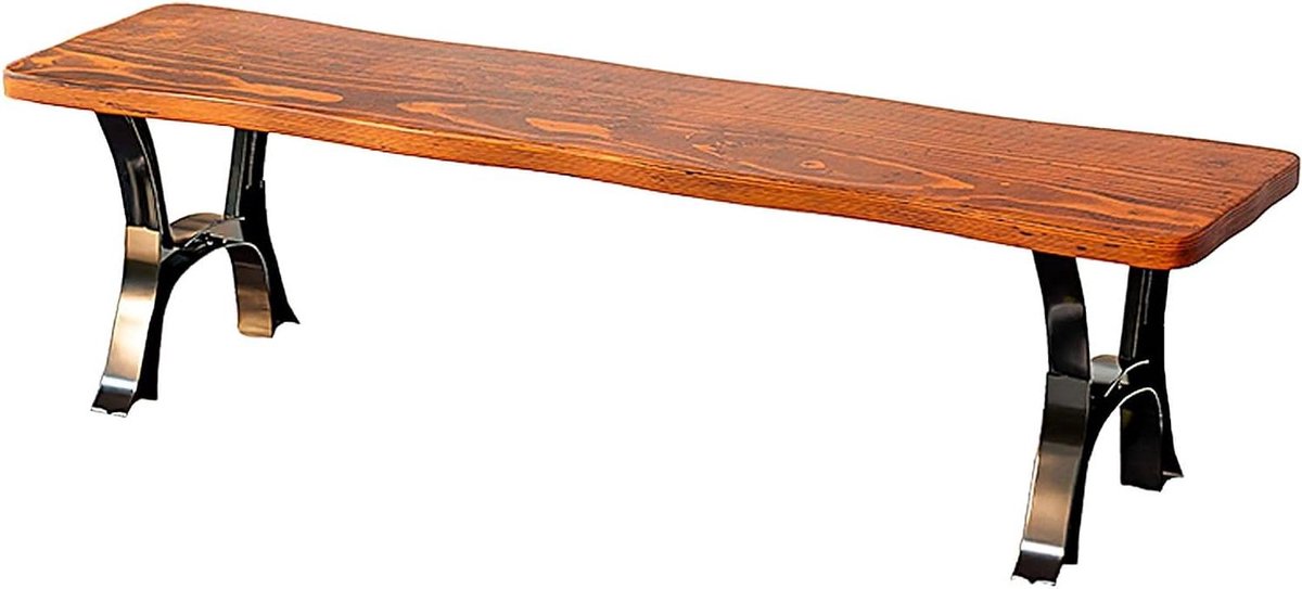 Tuinbank Hout Aluminium - Parkbank Buitenbank - Ontspannen in de tuin - Weerbestendig Massief Hout - 120 cm breed - Bruin