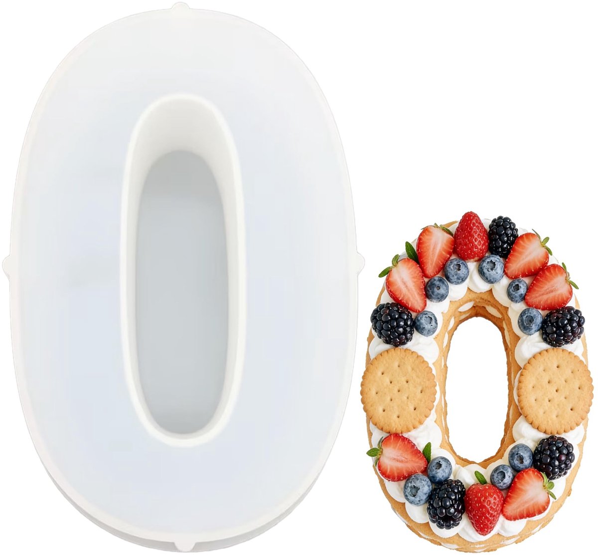 Dailygoods- Cakevorm siliconen - Cijfervorm - BPA-vrij - Flexibel - Antiaanbaklaag - Duurzaam - Werktemperatuur -40°C tot +230°C - Taartvorm