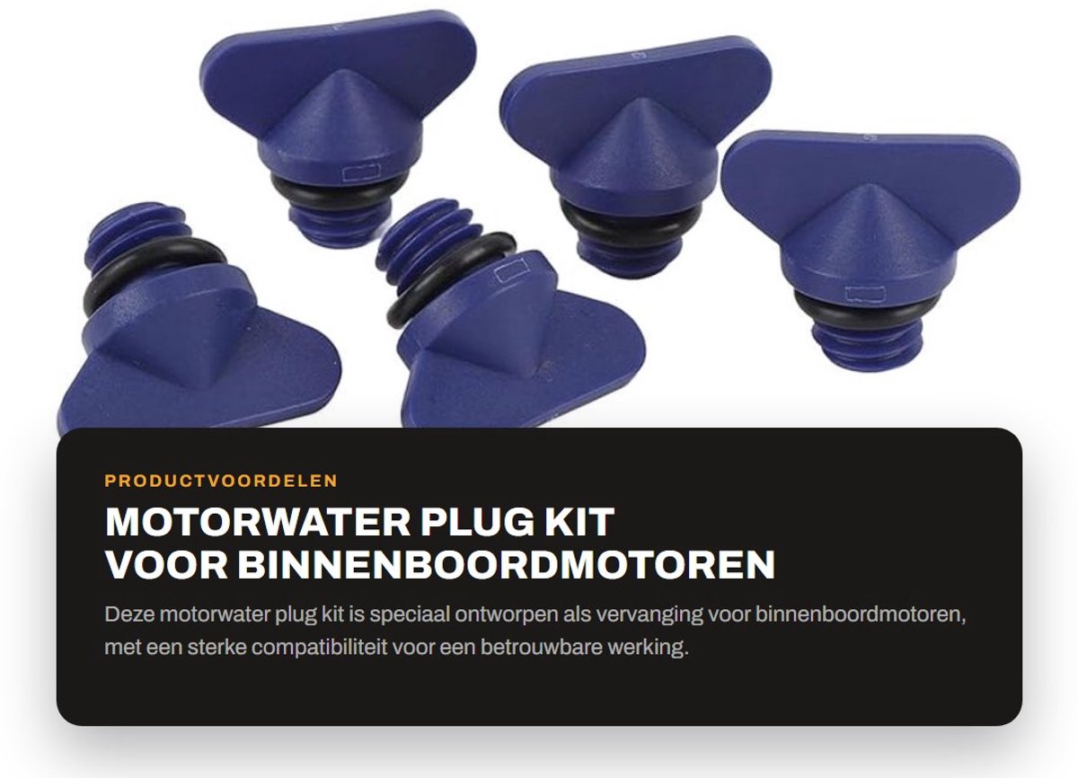 Dailygoods- Motorwaterplug Hoge Sterkte - Vervangingsplug - Mercruiser Binnenboordmotoren - Slijtvast - Oxidatiebestendig - Professionele Compatibiliteit - Aftapplug