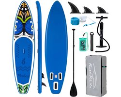 FUNWATER SUPFR02D – Opblaasbare SUP plank stamestam design 335x82x15 cm – 3 vinnen – lichtgewicht 7,42 kg