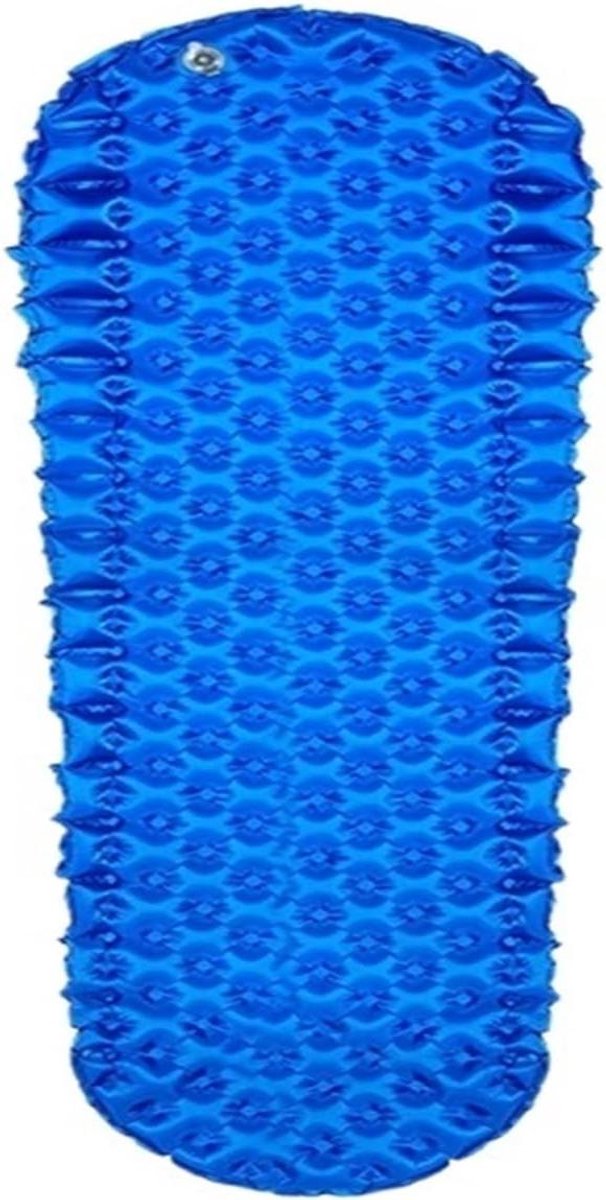 Kampeerluchtbed - Opblaasmat Slaapmat - Comfortabel Kamperen - Lichaamsvorm Ondersteuning - Compact Opvouwbaar - M Blauw