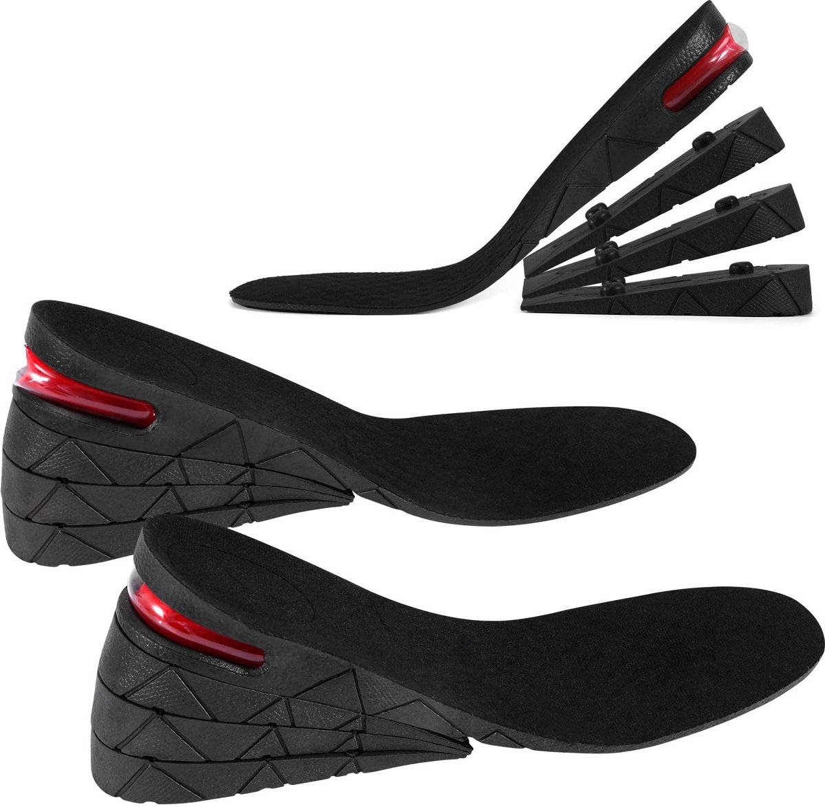 Dailygoods- Inlegzool 4 lagen - Hoogte verhoging 3-9 cm - Comfortabele inlegzolen - Verstelbare inlegzool - Unisex inlegzool - Geschikt voor mannen/vrouwen - Schoeninlegzool