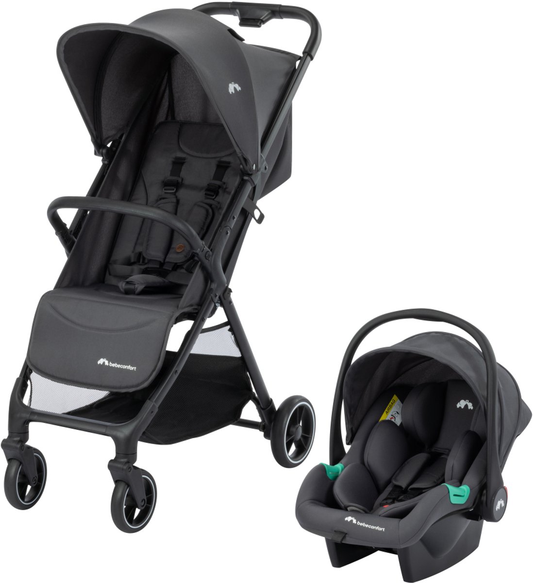 Bebeconfort Azur Duo Buggy - Inclusief autostoeltje - 0-3 jaar (0-15 kg) - Mineral Graphite