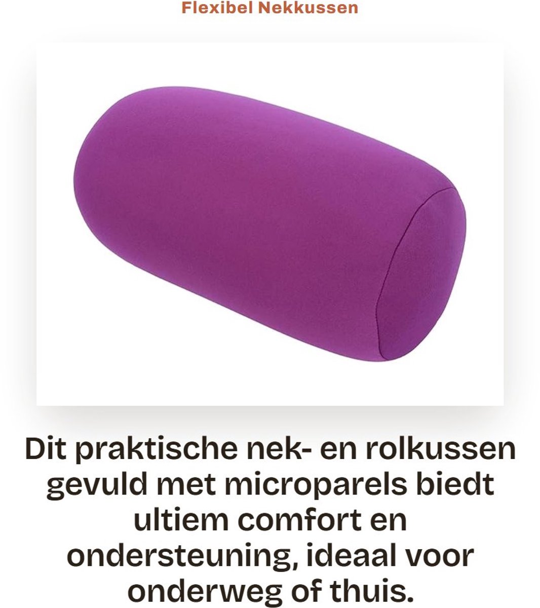 Dailygoods - Flexibel Nekkussen met Microparels voor Thuis en Reizen
