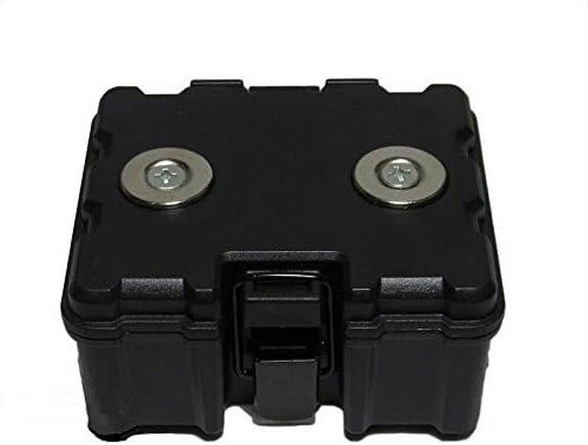 Magnetische Kluis - Verborgen Opbergvak - Onder Auto Plaatsen - Weerbestendig - 9cm x 7.5cm x 4.5cm - Zwart