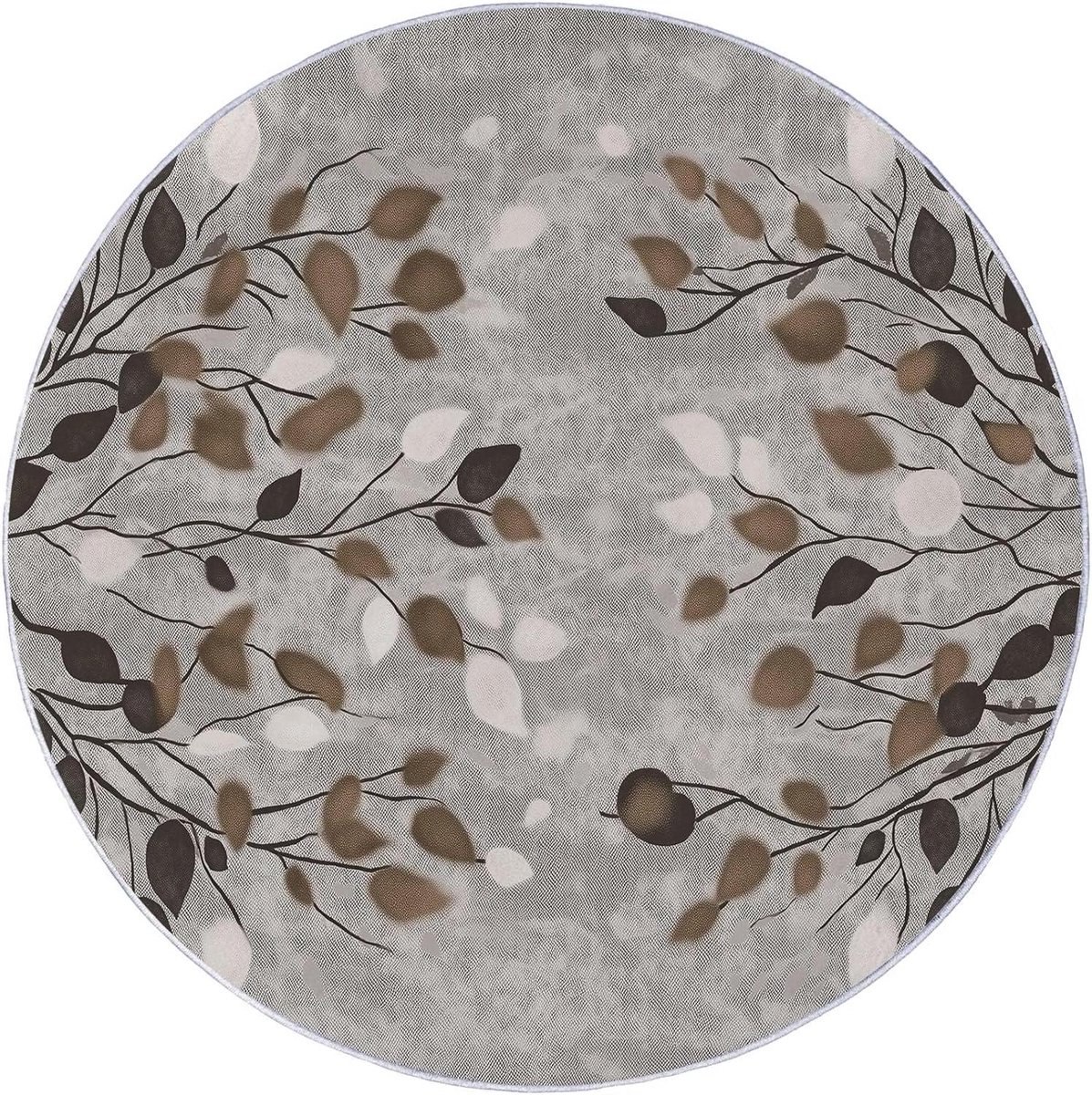 Rond Vloerkleed - Moderne Mat - Interieur Verfraaien - Antislip Onderkant - 160 cm - Grijs