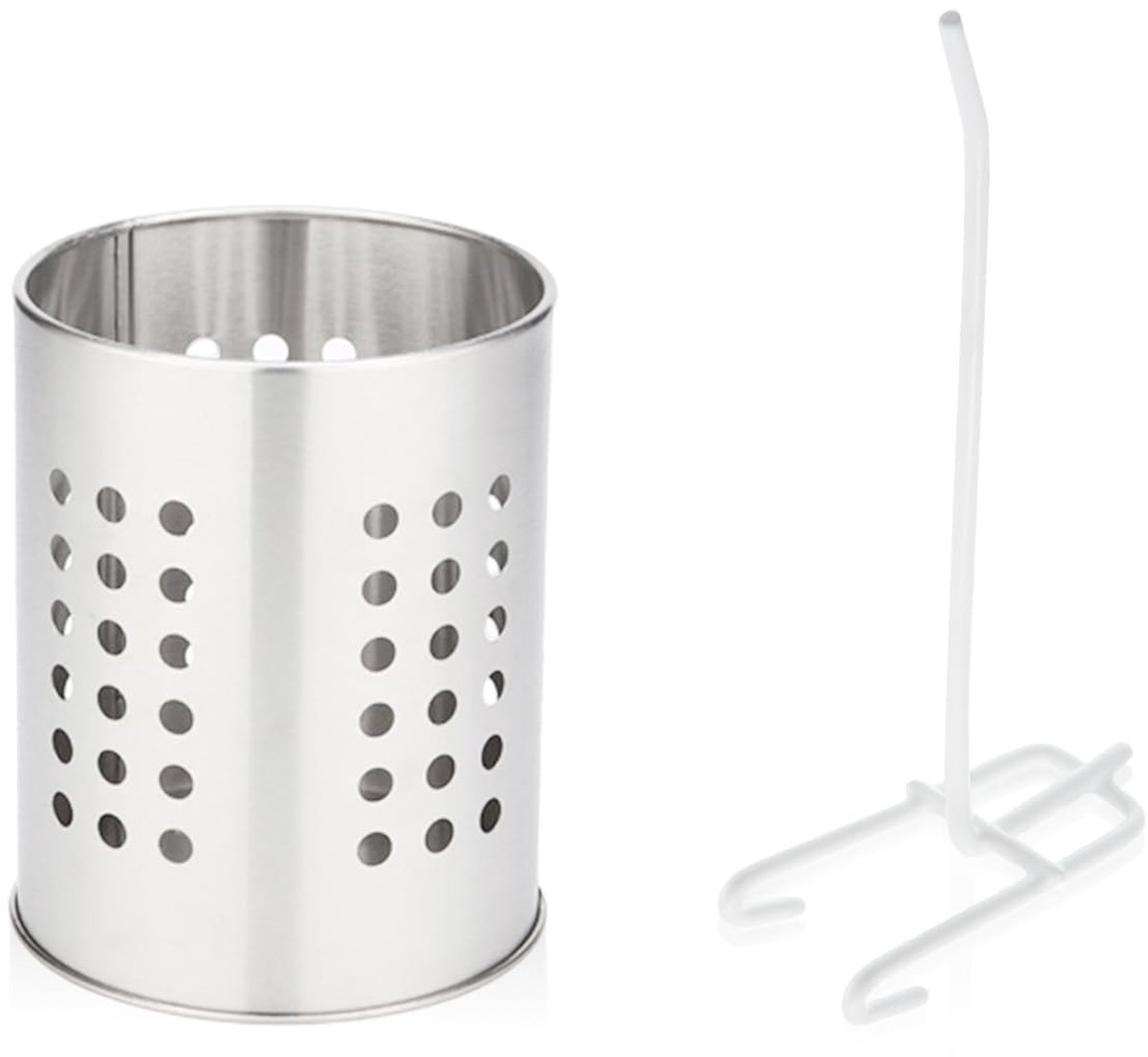 Dailygoods- Eetstokjeshouder Roestvrij Staal - Bestekhouder - Keukengerei Houder - Eetstokjes Opberggereedschap - Multifunctioneel - 12 x 15 cm