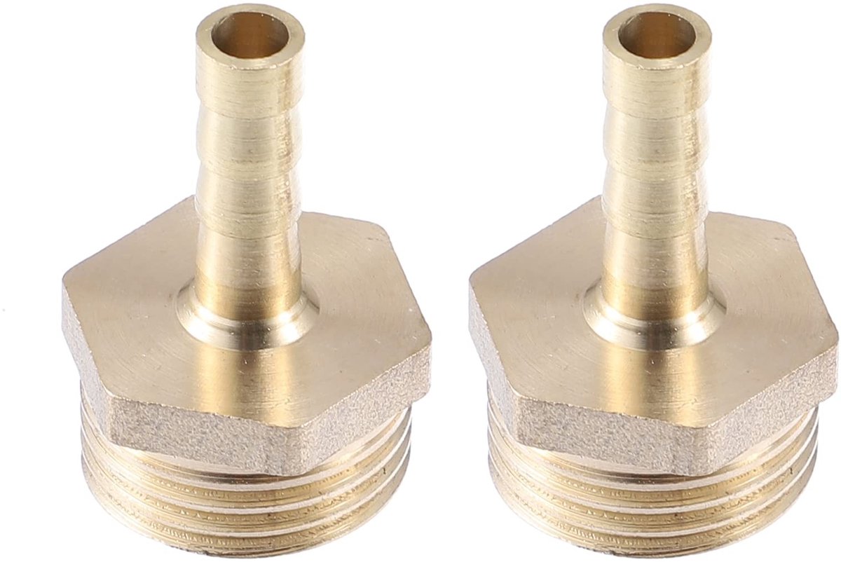 Dailygoods- Slangaansluiting 6mm - Mannelijke Draden - Messing - Connector - Corrosiebestendig - Voor lucht/water/brandstof - Slangconnector