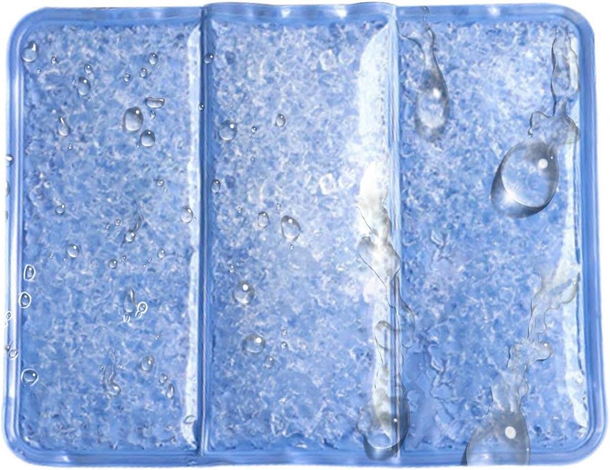 IJskussen - Koelmat Herbruikbaar - Verkoeling Zomer - Zelfkoelend Gel - 40 x 32 cm - Blauw