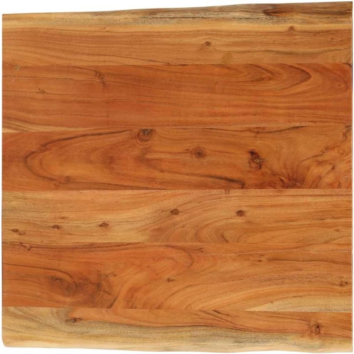 Tafelblad Acaciahout - Houten Blad Vierkant - Meubels Maken - Unieke Boomrand - 80x80x25 cm - Natuurlijk