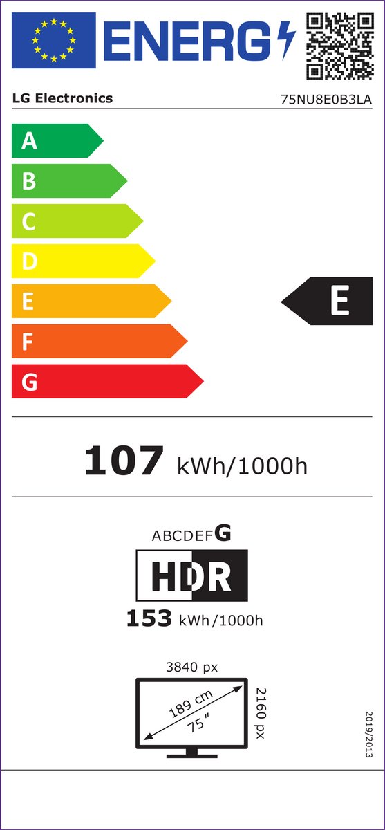 LG 75NU8E0B3LA 190,5 cm (75") 4K Ultra HD Smart TV Wifi Zwart