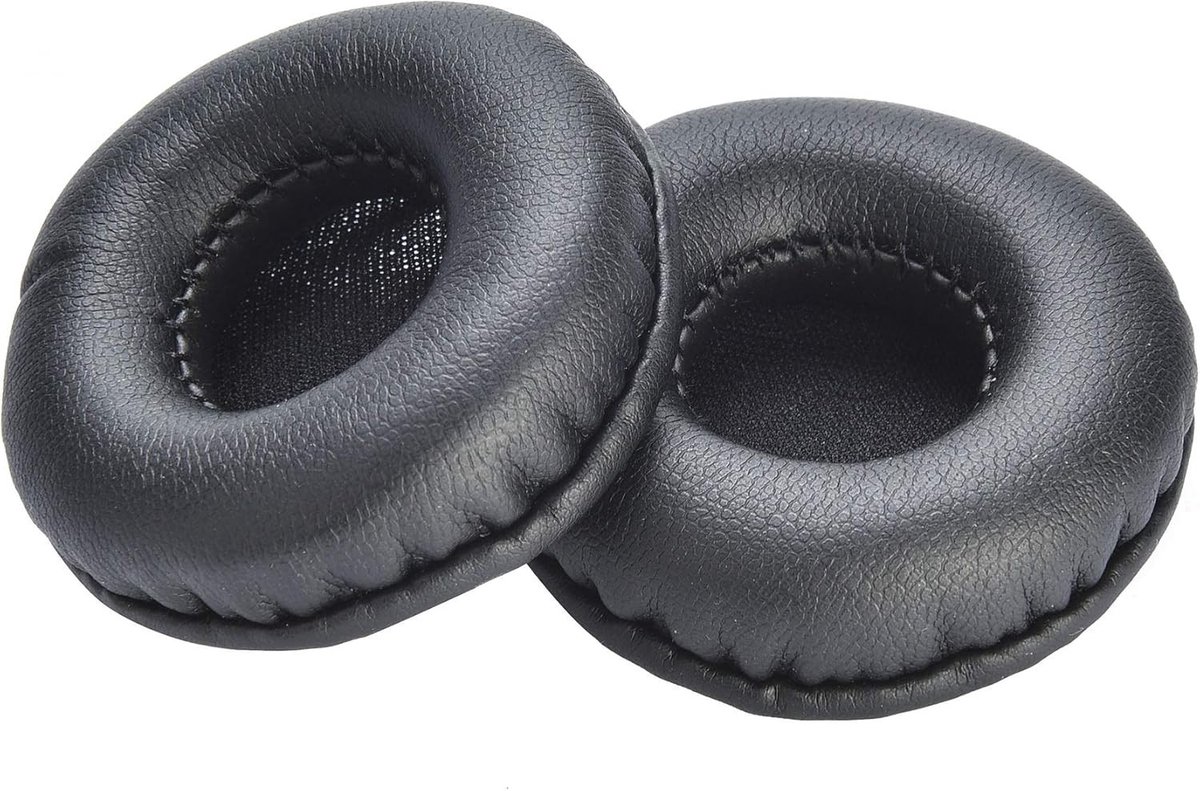 Ronde Oorkussens van 55mm - Universele Vervangende Oorkussens van Premium Kunstleer en Geheugenfoam voor Hoofdtelefoons met 5,5cm Diameter