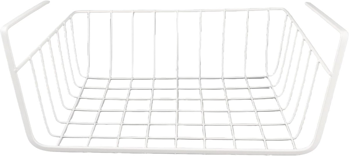 Multifunctionele metalen opbergmand voor bureau, ideaal voor kantoor en thuisorganisatie, wit