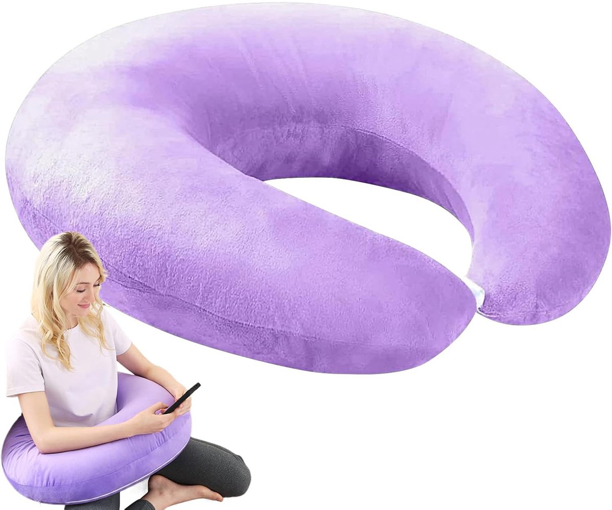 Armsteunkussen Lees- en Gamekussen Armsteun Kussen Voor Bed En Bank Zacht Ondersteuningskussen Leeskussen Relaxkussen Voor Smartphone Tablet Gaming Woonkamer Slaapkamer Donker Violet Modern