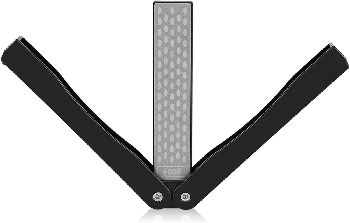 Dual-Grit Diamant Slijpsteen voor Messen, 400/600 Korrel, Opvouwbare Slijpsteen voor Buiten, Tuin en Kamperen