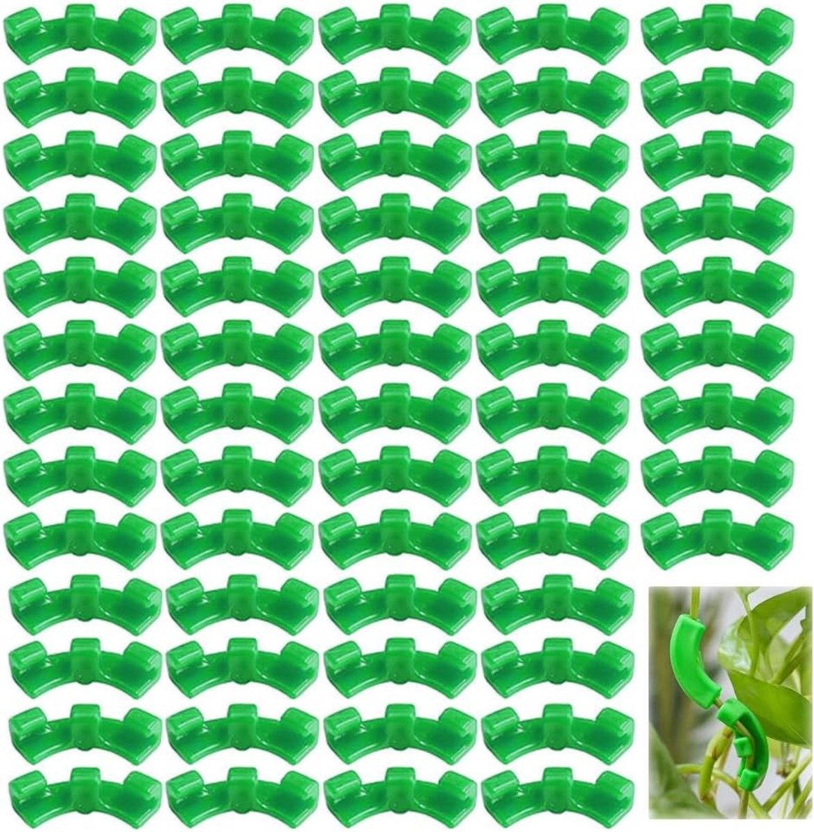 100 Stuks Plant Trainingsclips voor Ondersteuning en Groei, 90 Graden Plantsteunen voor Optimale Richting van Plantenontwikkeling