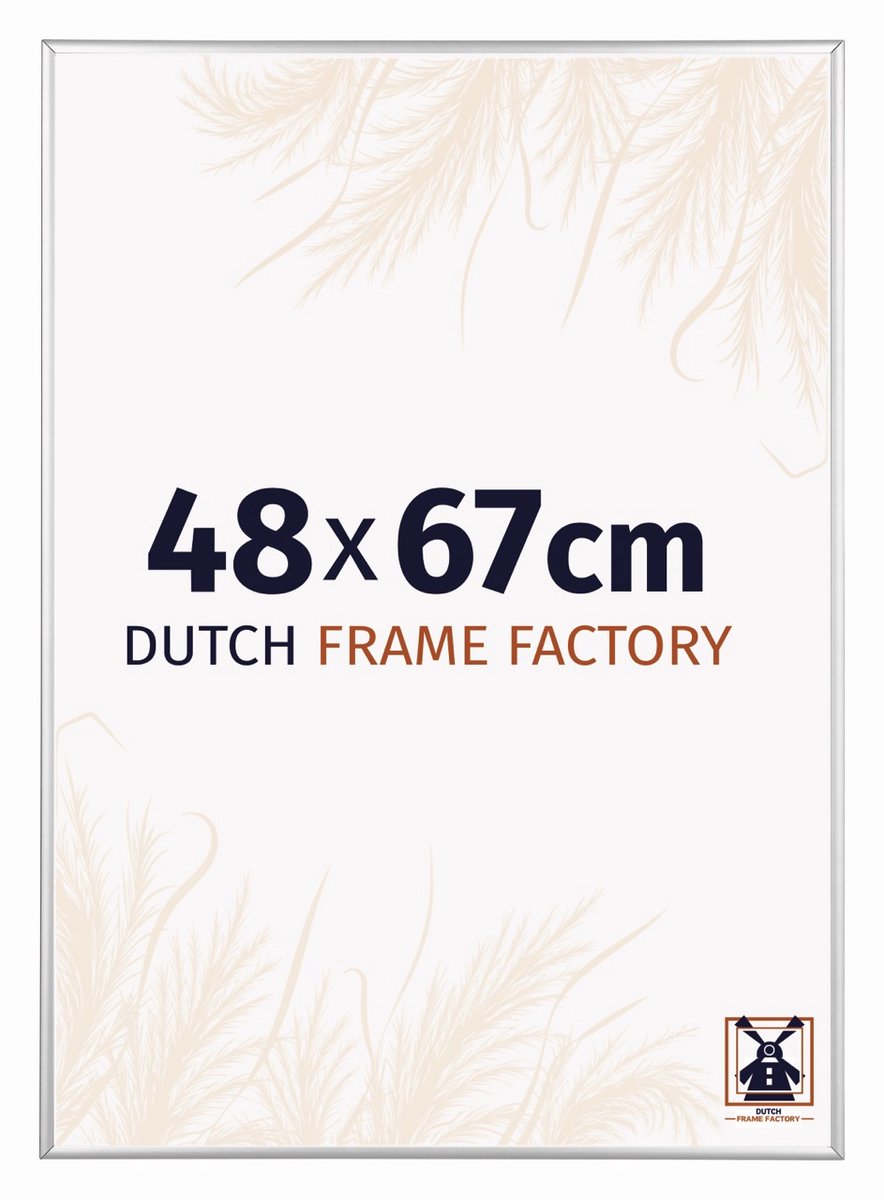 Dutch Frame Factory Fotolijst 48x67 cm - Aluminium - Zilver Hoogglans - Kampen