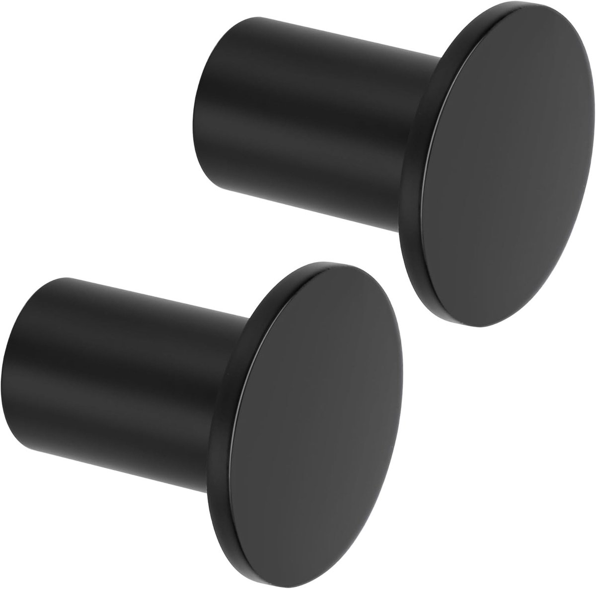 Matte Zwarte Handdoekhaken van Roestvrijstaal SUS304 voor Badkamer, Toilet en Keuken - Set van 2 Stuks - Wandhaken voor Handdoeken en Kleding