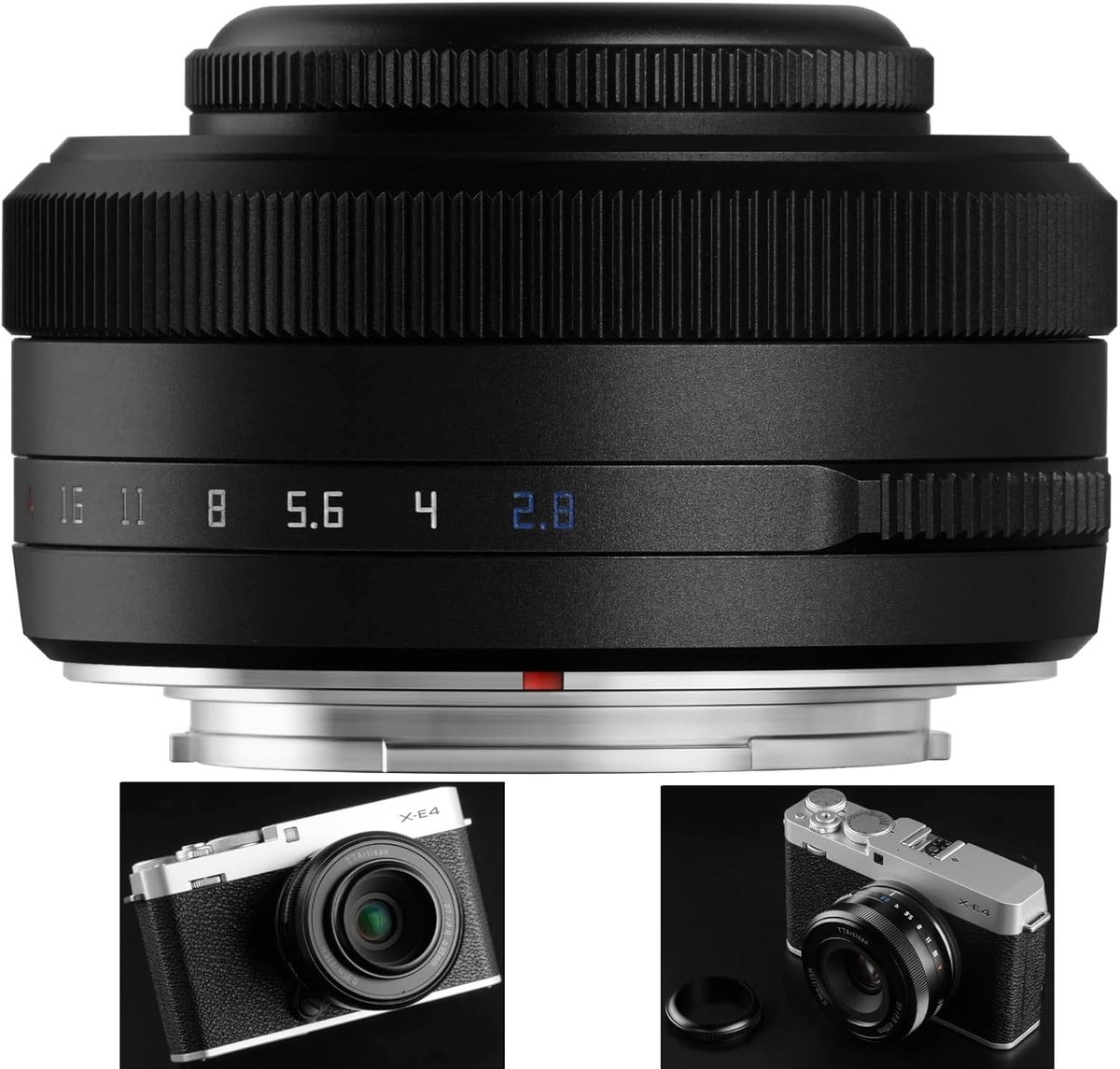 27mm F2.8 XF Lens voor Fuji X-Mount Camera's - Compatibel met X-A1, X-T1, X-E2S en meer, Zwart