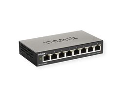 D-Link DGS-1100-08V2 - Netwerkswitch - 8 Poorten - Managed - Power over Ethernet (POE) - Grijs