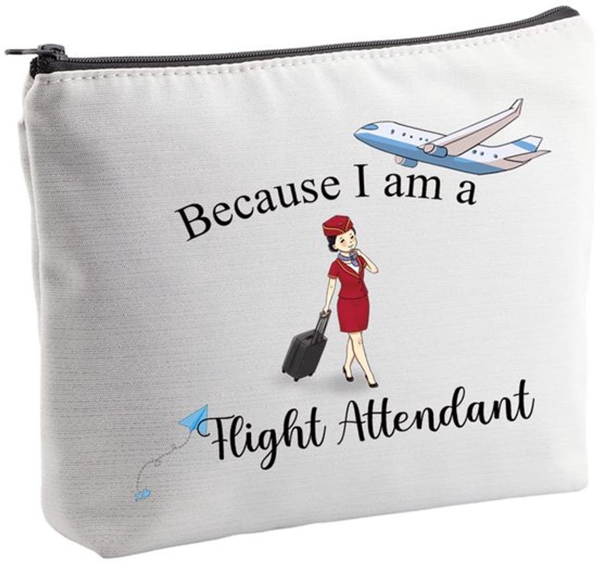 cadeaus voor stewardessen omdat ik een stewardess ben cosmetische make-up tas vliegschool cadeaus vliegtuig luchtvaart cadeaus, Stewardessen Tas
