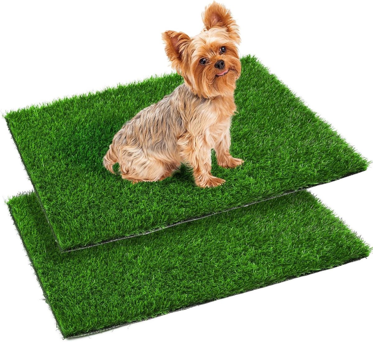 Hernieuwbare Kunstgras Puppy Toilet Mat voor Training, Geschikt voor Kleine en Grote Honden, 2 Stuks Pee Pads