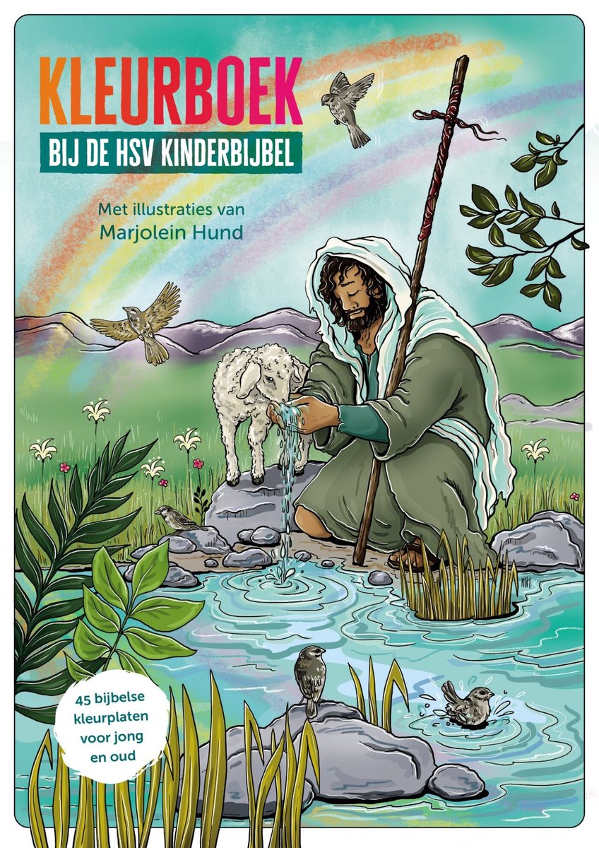 Omslag van Kleurboek bij de HSV Kinderbijbel