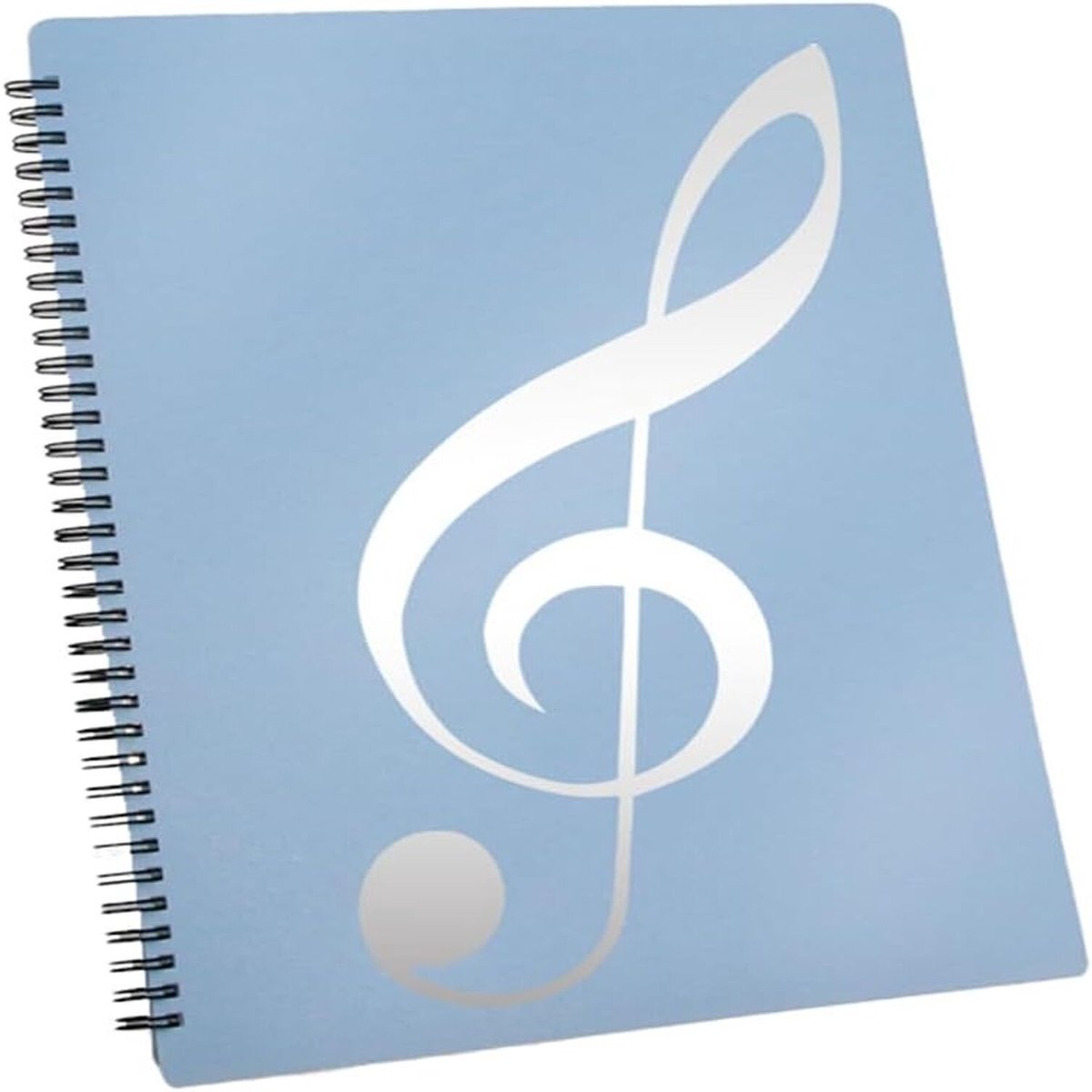 QTTVBTNA - Muziekmap - Map voor Muziek - Map voor Bladmuziek - Koormap - A4 Map - 60 Pagina's Capaciteit - 180 Graden Vouwbaar - Beschrijfbaar Oppervlak - Waterdicht En Scheurvast - Blauw