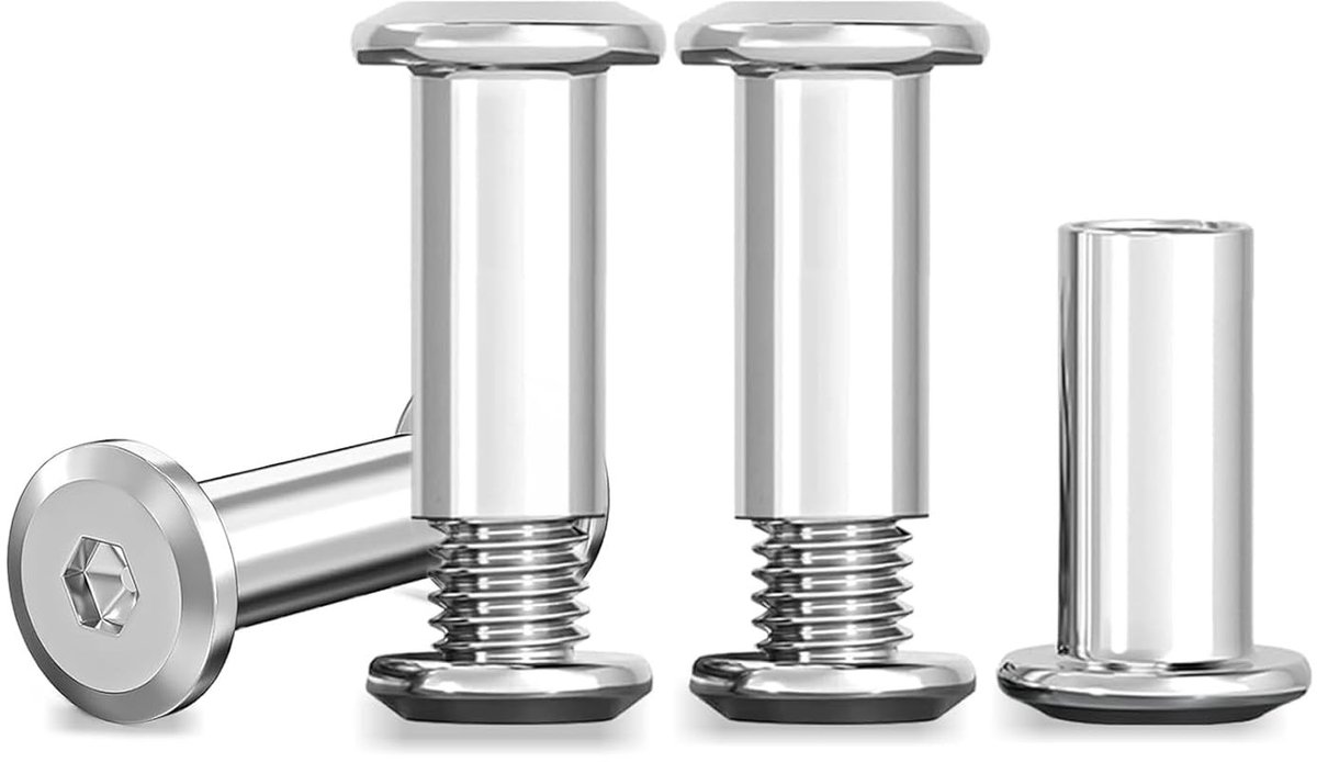 20 Stuks Verbinding Schroeven M5 x 16 RVS voor Meubels, Planken en Kasten met Inbusgaten